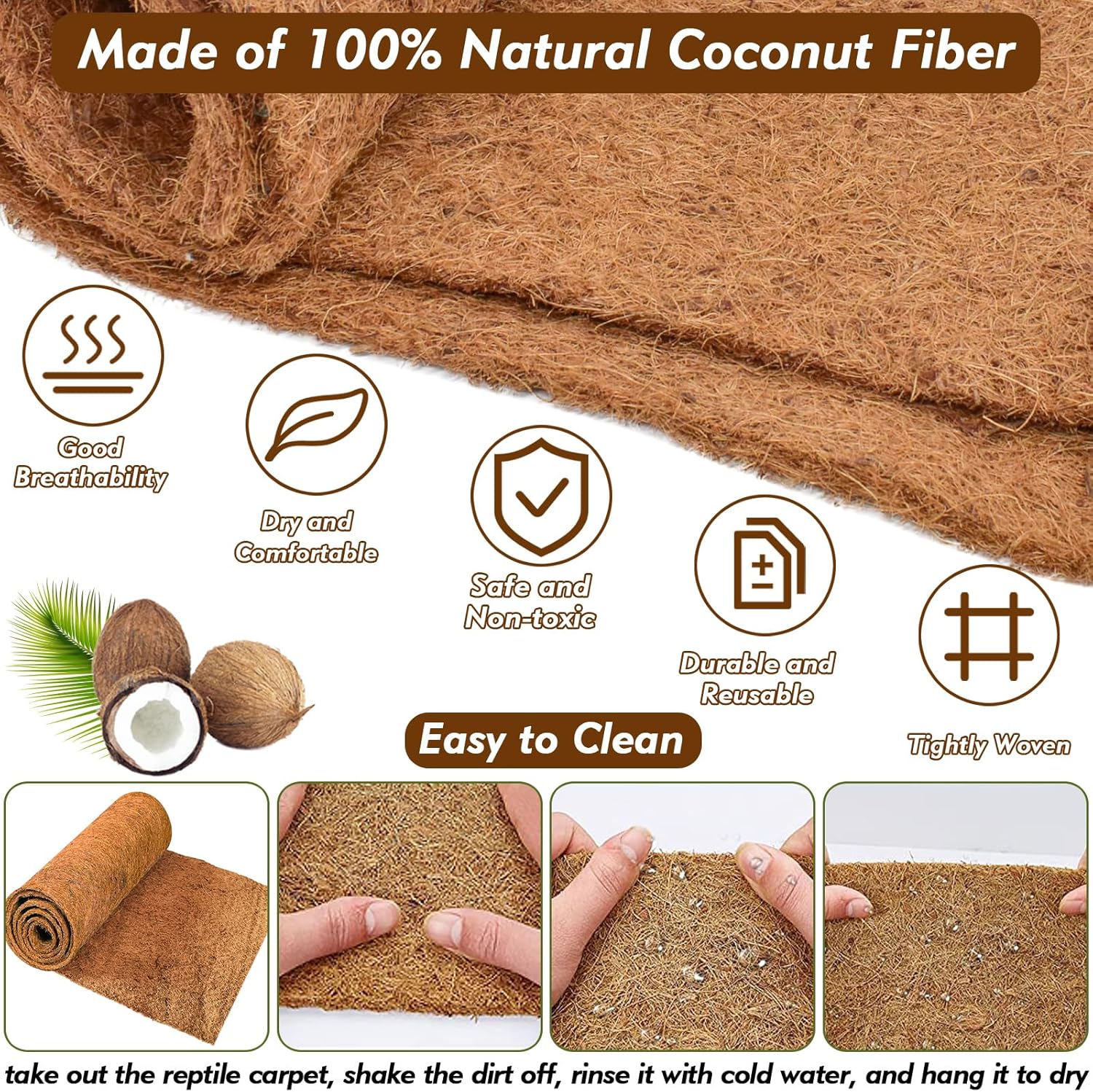 3 Rolls Reptile Carpet, 24x48i - Substrate Coconut Fiber incelemesi ve fiyatı