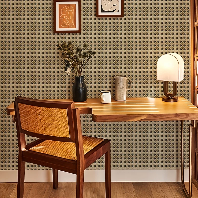 45cm Retro Rattan Pattern Self - Pvc Panel Background incelemesi ve fiyatı