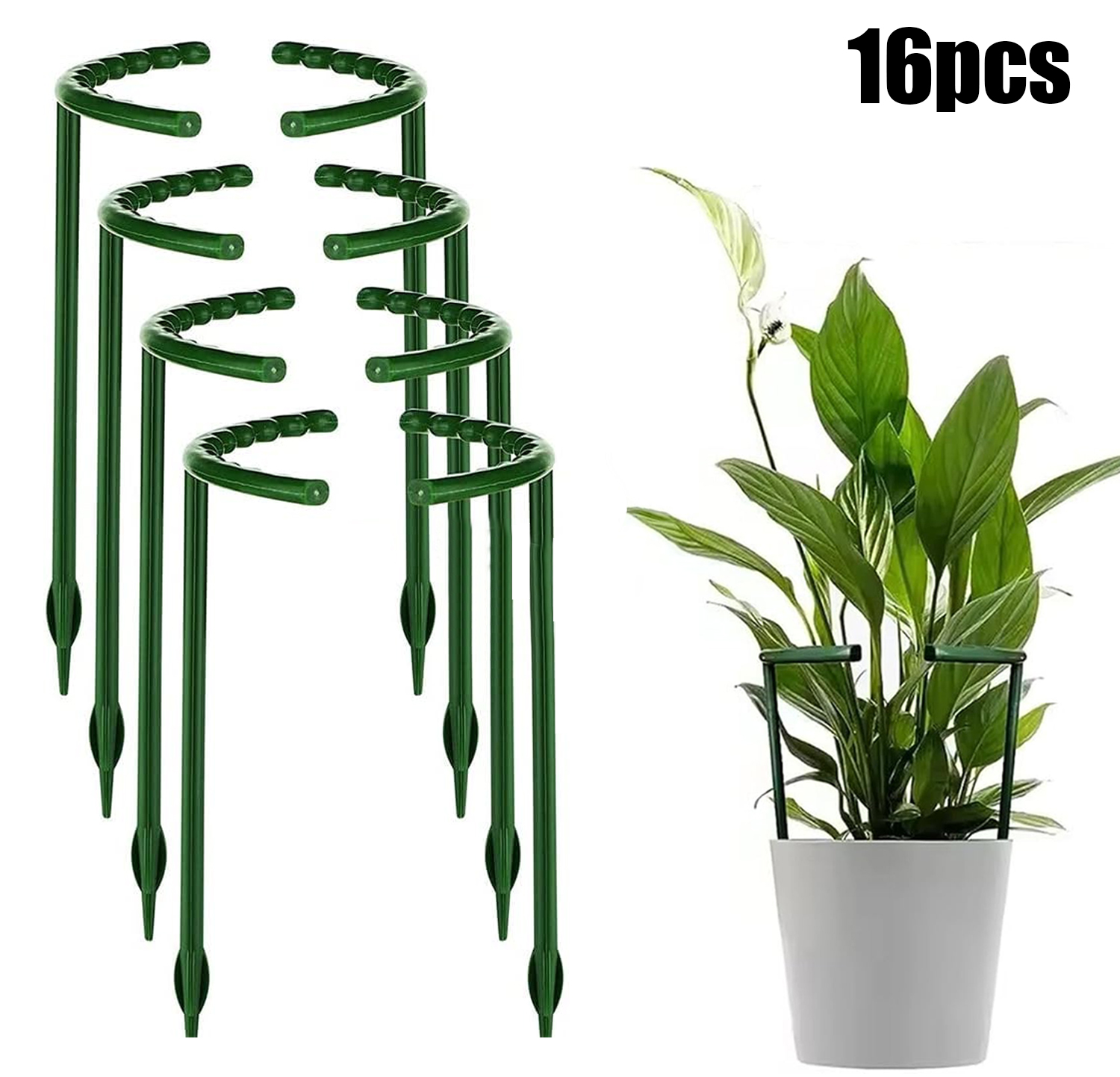 1/16pcs Plant Support Stake Fl - Vine Climbing Plastic incelemesi ve fiyatı