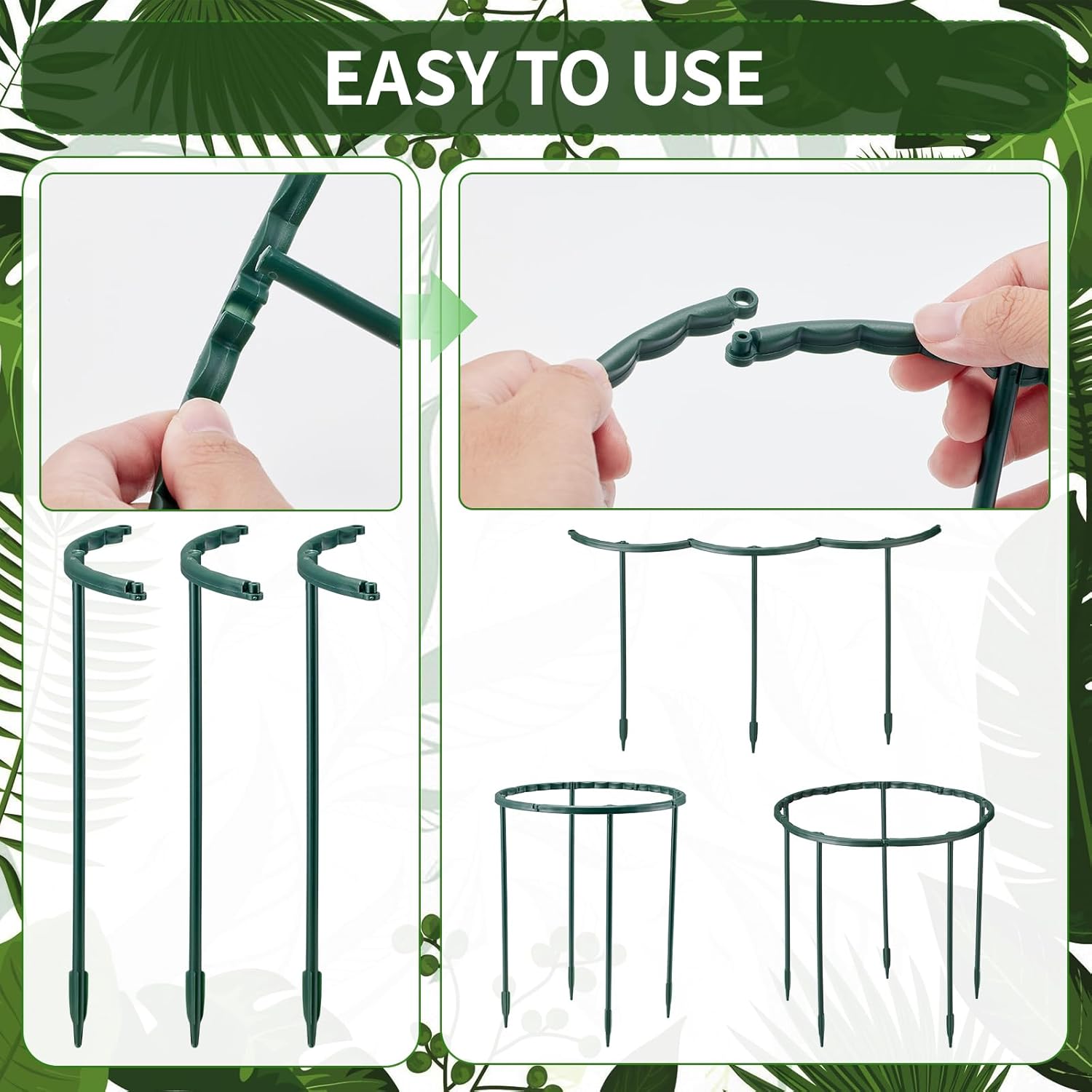 1/16pcs Plant Support Stake Fl - Vine Climbing Plastic incelemesi ve fiyatı