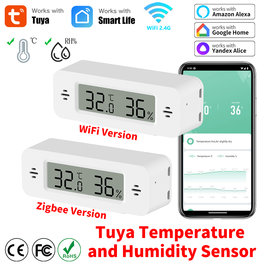 Tuya WiFi/Zigbee Temperature H - Digital Hygrometer Probe incelemesi ve fiyatı