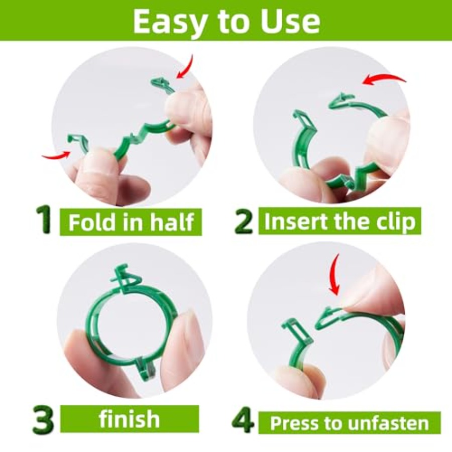 100 Pcs Plant Support Clips Pl - Vine Climbing Plastic incelemesi ve fiyatı