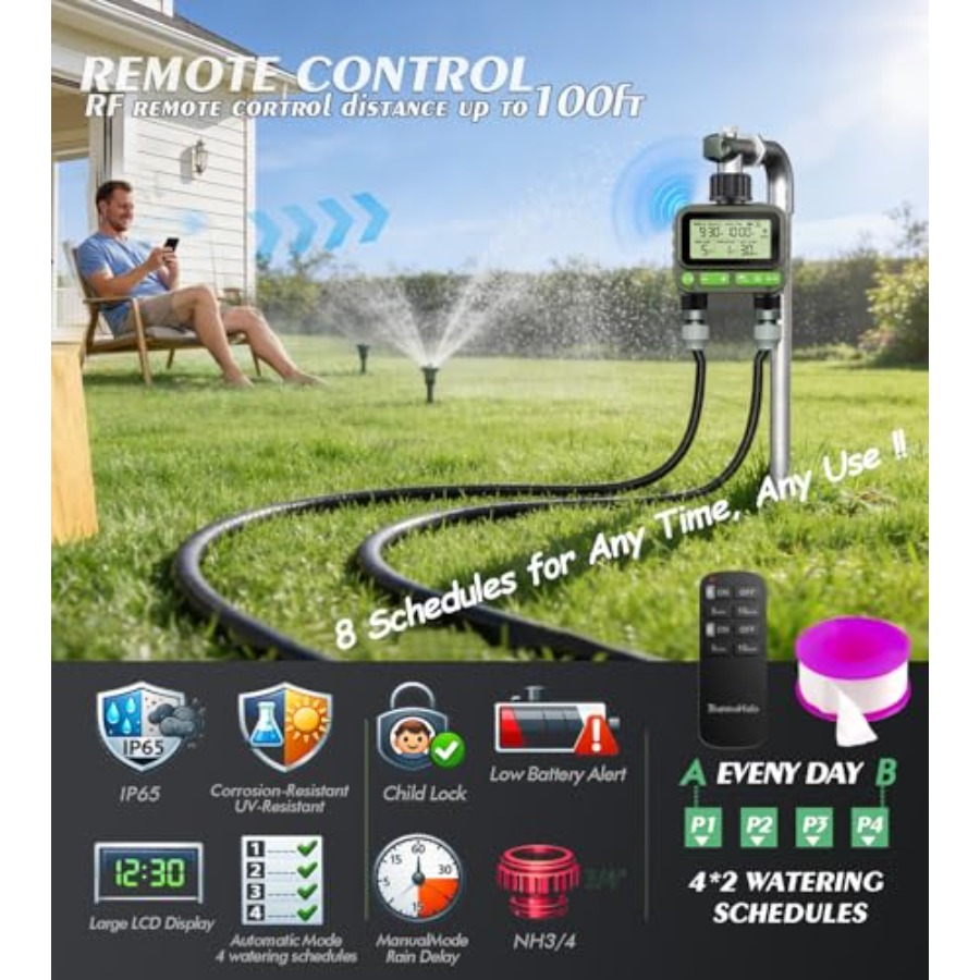 Smart Sprinkler Timer for Lawn - Timer Dual Outlet incelemesi ve fiyatı