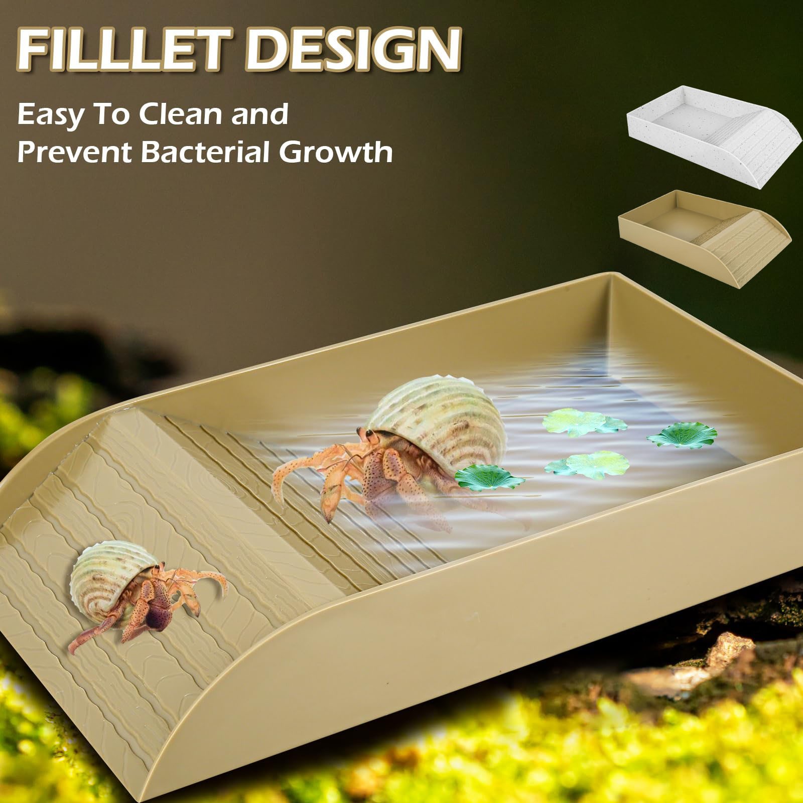 Anti Slip Tortoise Bath Dish T - Water Dish Reptile incelemesi ve fiyatı