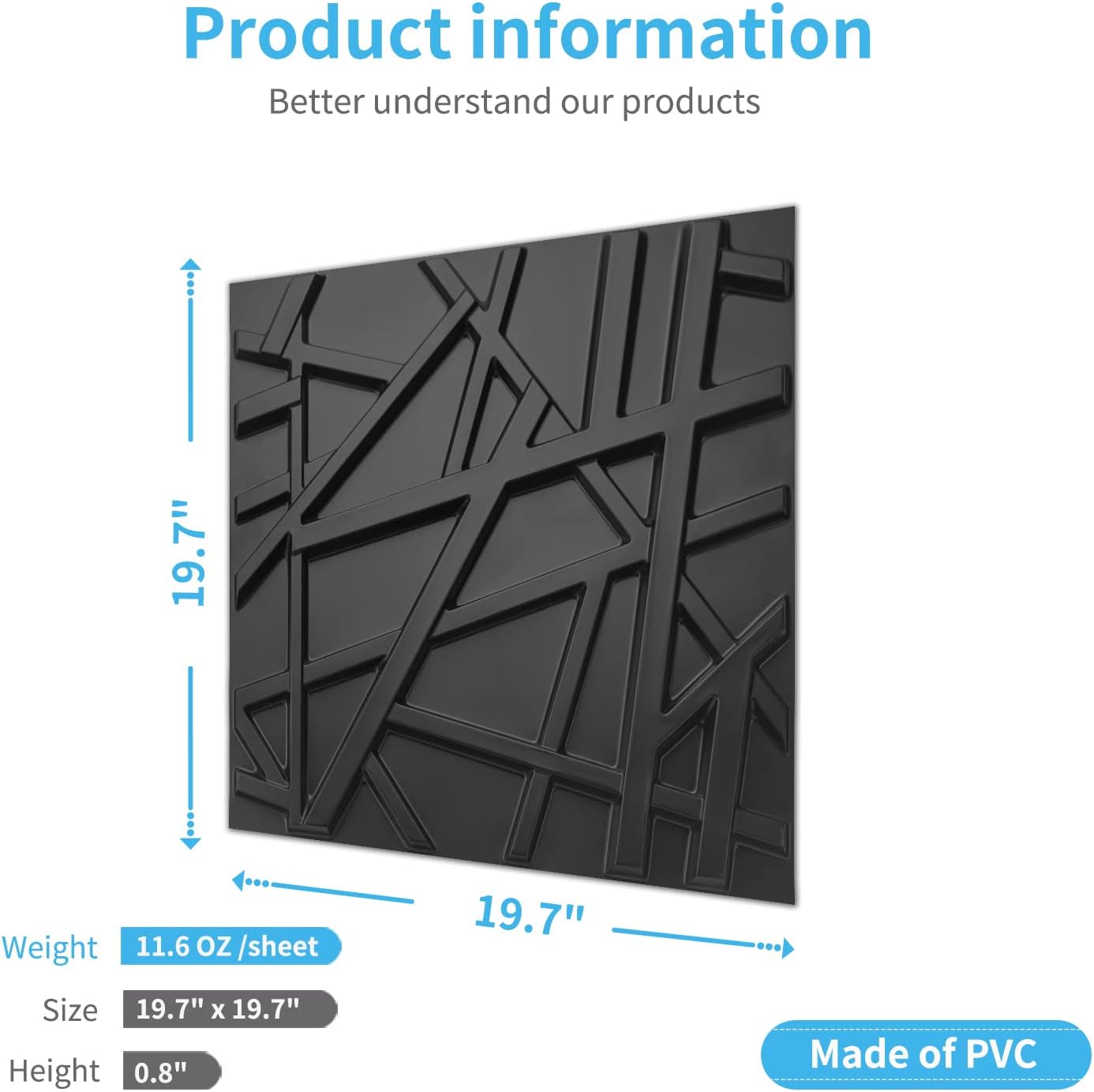 19.7x19.7in PVC Wall Panel Str - Pvc Panel Background incelemesi ve fiyatı