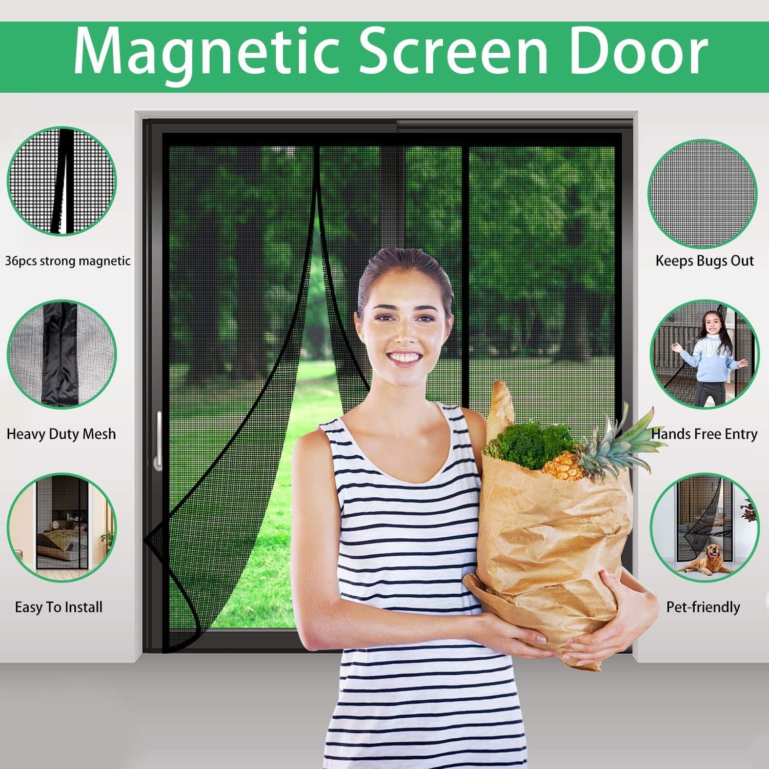 Fiberglass Magnetic Screen Doo - Screen Top Mesh incelemesi ve fiyatı