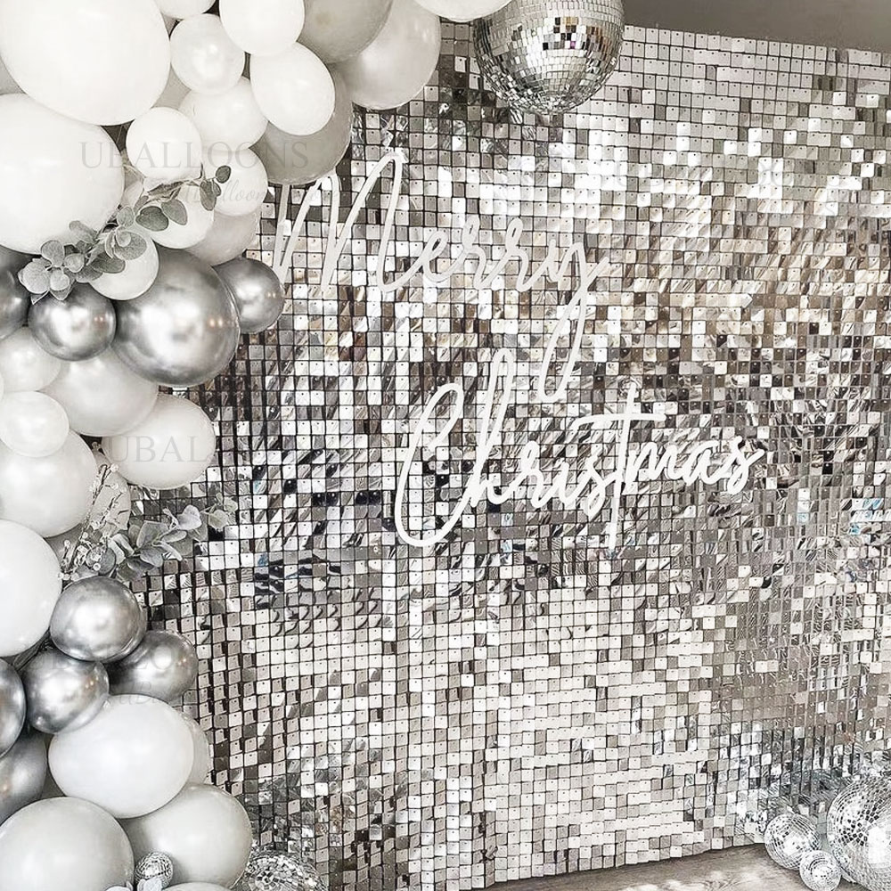Silver Sequin Wall Backdrop Pa - Pvc Panel Background incelemesi ve fiyatı