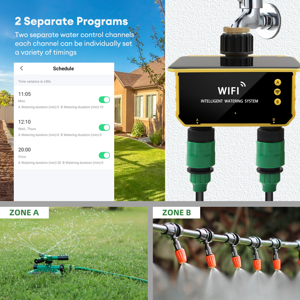 WiFi Solar Timer Dual Water Va - Timer Dual Outlet incelemesi ve fiyatı
